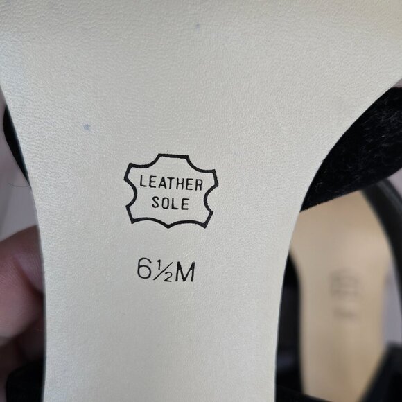 Sam & Libby Marla Strappy Heels | Black Satin | Size 6.5M - Picture 10 of 11
